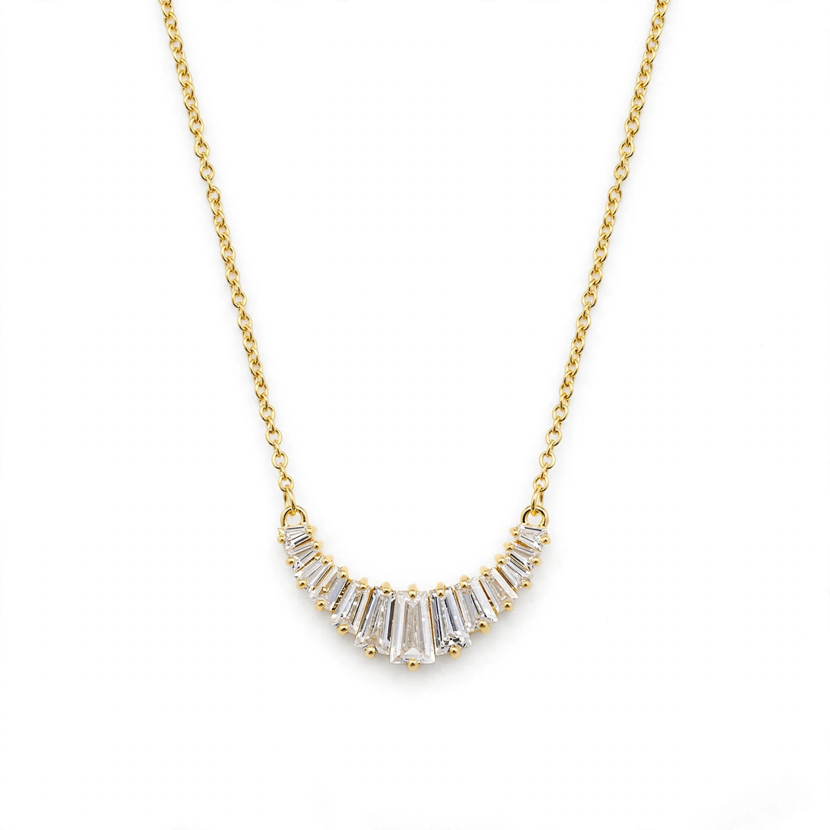 Radiant Arc Baguette Necklace