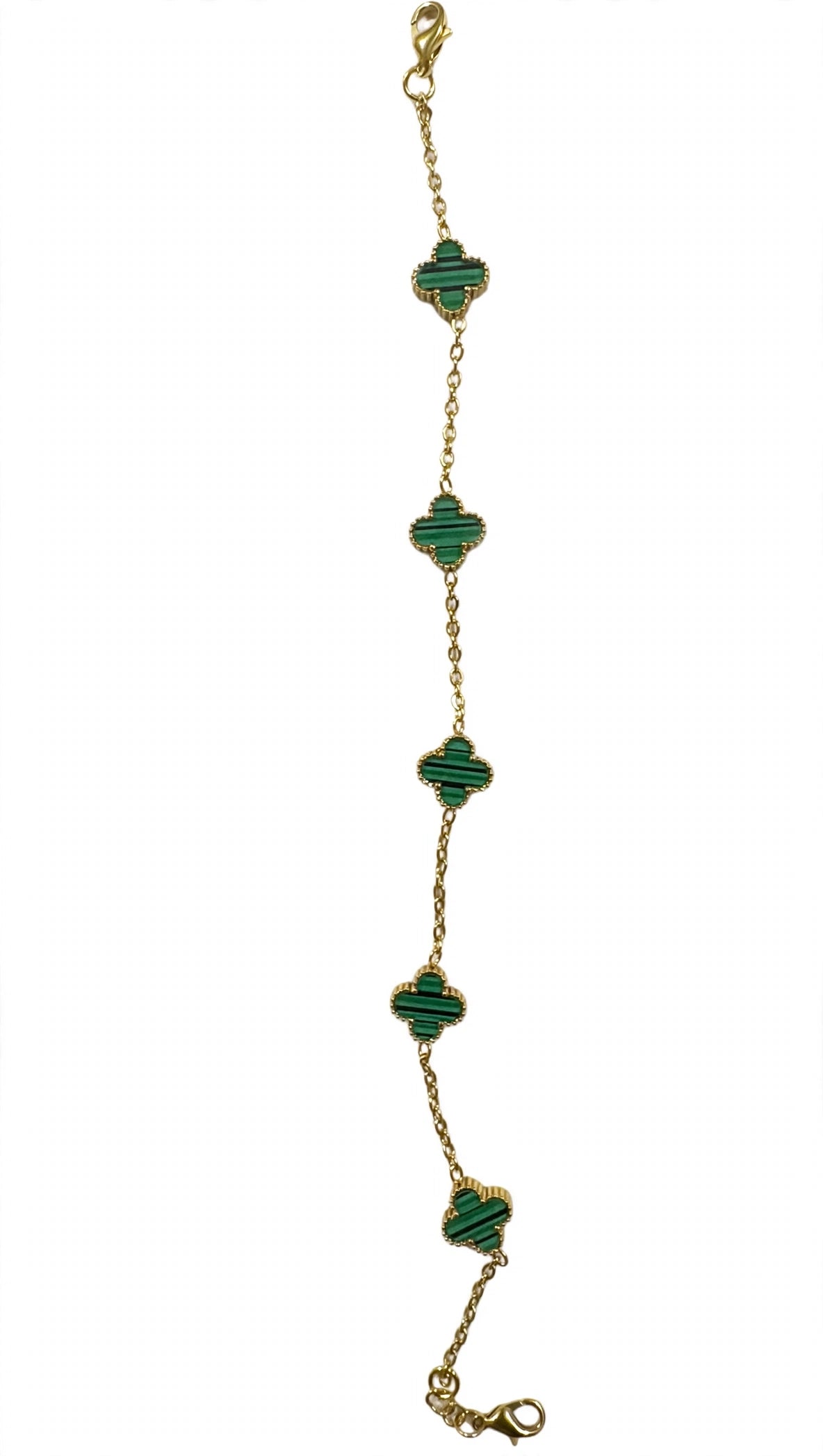Emerald Lucky Clover Bracelet