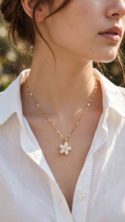 Pearl Bloom Flower Necklace