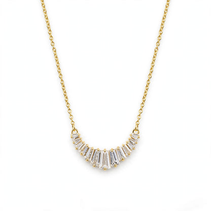 Radiant Arc Baguette Necklace