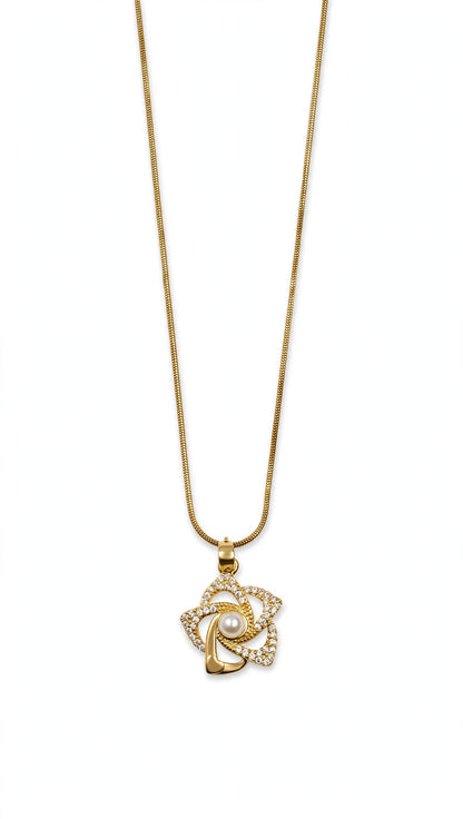 Twisted Bloom Pearl Necklace