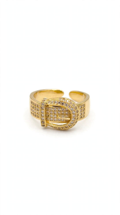 Bella Buckle Pavé Ring