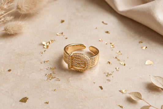 Bella Buckle Pavé Ring