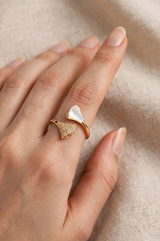 Calla Lily MOP Ring